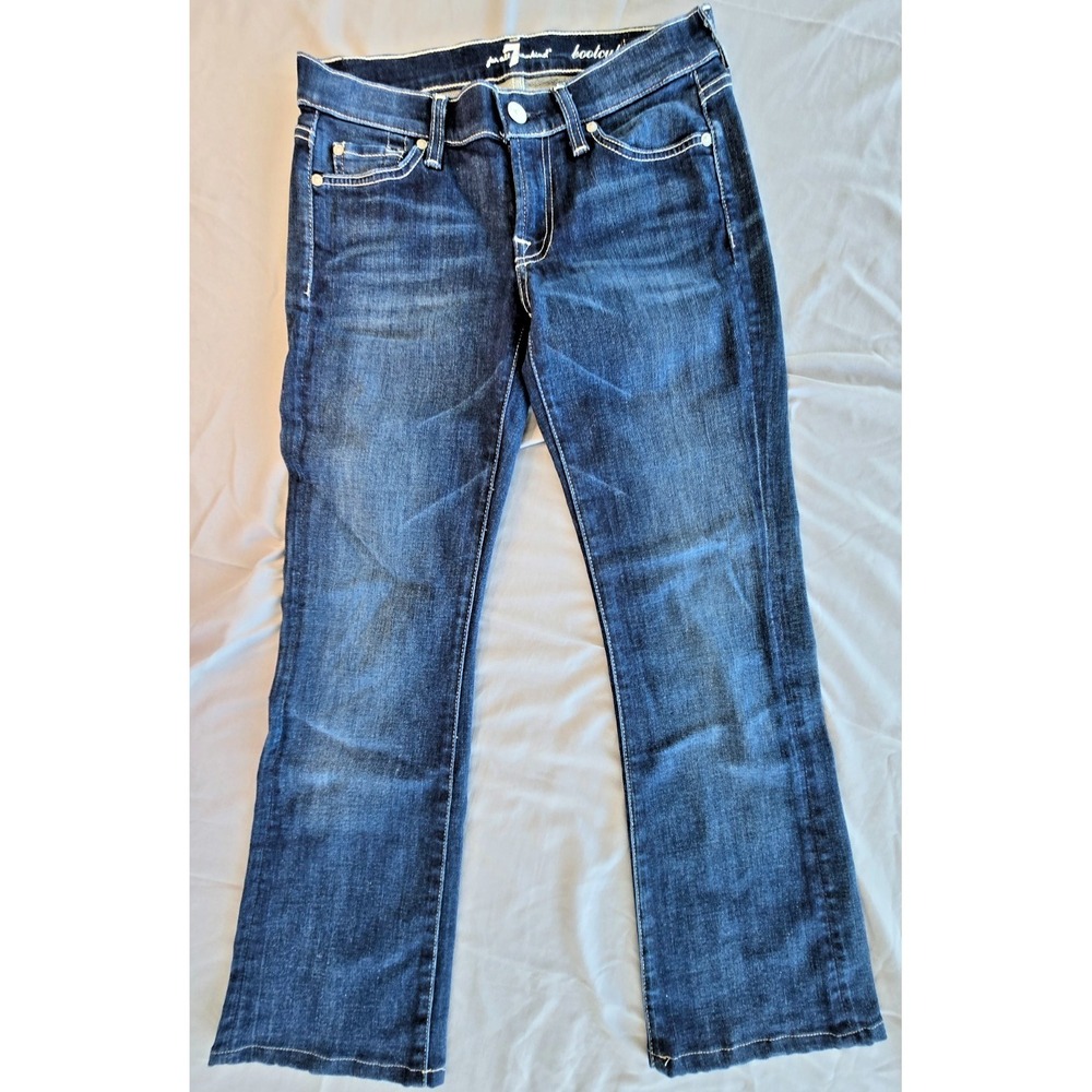 7 for all mankind jeans women 25 flare boot cut darkwash festival boho preppy